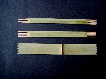 Double Ended Bamboo Kushi Comb, 2,3 Prong