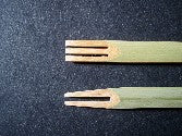 Double Ended Bamboo Kushi Comb, 2,3 Prong