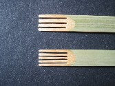 Double Ended Bamboo Kushi Comb, 4,5 Prong